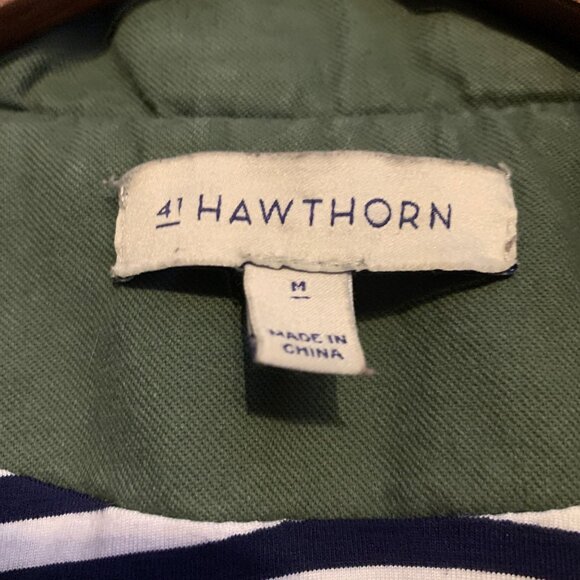 41 Hawthorn Women's Jacket Olive Green Military Chore Style Hood Large Pockets M - Picture 10 of 10